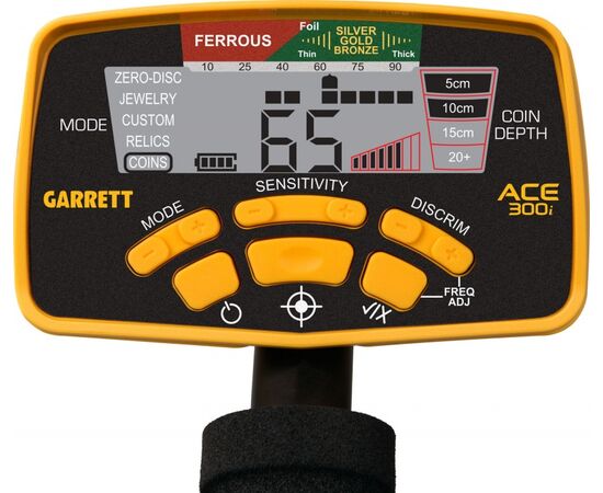 Металошукач Garrett ACE 300i + Навушники + Захист котушки фото , зображення 3 Металошукач Garrett ACE 300i + Навушники + Захист котушки фото , зображення 3